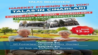 Hareketin yaşı yok: Talasın çınarları egzersiz yapacak
