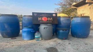 Hatayda yılbaşı öncesi 1020 litre el yapımı alkol ele geçirildi