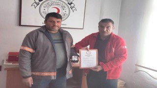 Hisarcıkta 10 kez kan bağışladı bronz madalya aldı