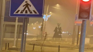 Iğdırda gece saatlerinde yoğun sis etkili oldu