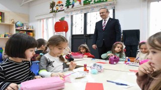 İl Milli Eğitim Müdürü Aydın, miniklere sunulan öğrenme ortamını yerinde inceledi