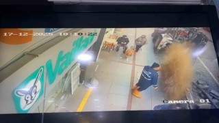 İshale hattı patlayınca tazyikli su etrafa saçıldı