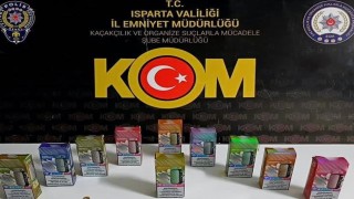 Ispartada yeni yıl tedbirleri kapsamında kaçak içki ve elektronik sigara ele geçirildi