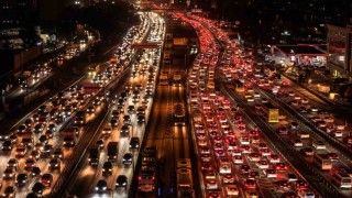 İstanbul Cevizlibağda trafik yoğunluğu havadan görüntülendi