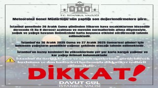 İstanbul Valiliği: Cuma ve Cumartesi günü yüksek kesimlerde kar yağışı ihtimali bulunuyor