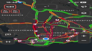 İstanbulda trafik yoğunluğu akşam saatlerinde yüzde 83e ulaştı