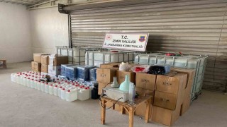 İzmirde 1,5 milyon lira değerinde kaçak etil alkol ele geçirildi