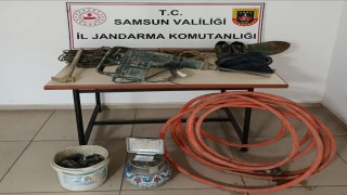 Kaçak kazı yapan 3 kişi jandarmaya suçüstü yakalandı