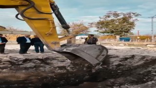 Kahramanmaraşta kepçeyle mozaik arandı