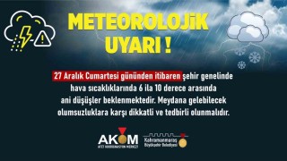 Kahramanmaraşta soğuk hava uyarısı