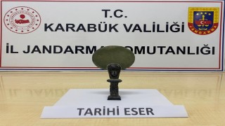 Karabükte Antik Mısır dönemine ait heykel ele geçirildi