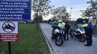 Karacabey Atatürk Kültür Parkına motosikletle giriş tamamen yasaklandı