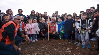 Karamanda fidanlar toprakla buluşturuldu