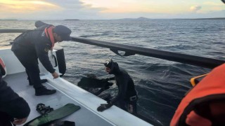 Karaya oturan tekne sahil güvenlik ekiplerince kurtarıldı