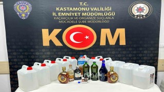 Kastamonuda kaçak içki operasyonu