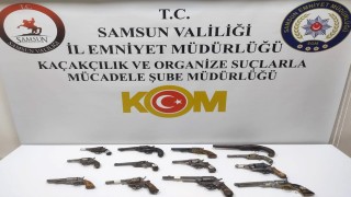 Kayıp denilen kültür varlığı tabancalar evlerden çıktı: 13 silah ele geçirildi