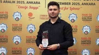 KBÜ öğrencisi, HAK-İŞ Uluslararası Kısa Film Yarışmasında birinci oldu