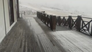 Keltepe Kayak Merkezine mevsimin ilk karı düştü