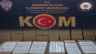 Kırşehirde 1 milyon makaron ele geçirildi