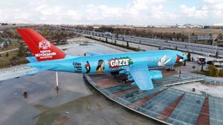 Konya Büyükşehir, şehre gelenleri Gazze mesajıyla karşılıyor