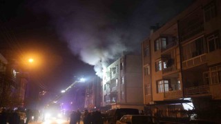 Konyada apartman dairesinde korkutan yangın