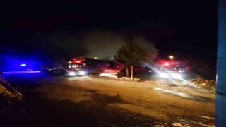 Konyada marangoz atölyesinde yangın