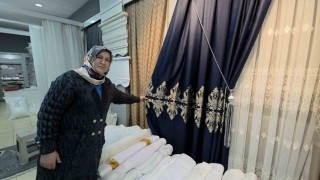 Kütahyada Osmanlı motifli perdelere yoğun ilgi