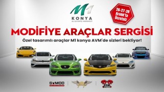 Modifiye otomobil tutkunları M1 Konya AVMde bir araya gelecek