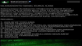 Muhammet Kıratlının istifası sonrası Sakaryasporda kongre süreci başladı