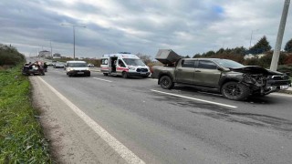 Muratlı Sanayi Sitesi önünde trafik kazası: 1 yaralı
