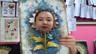 Muşta kadınlar kâğıt rölyef kursuyla aile bütçesine katkı sağlıyor