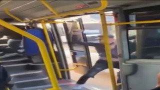 Nilüferde otobüsü satırla bastı