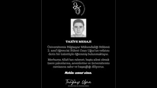 OKÜ’den Hayatını Kaybeden Öğrenci İçin Taziye Mesajı
