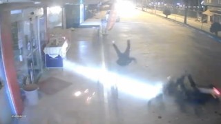 Osmaniyede motosiklet kazası kamerada