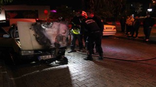 Park halindeki otomobil küle döndü