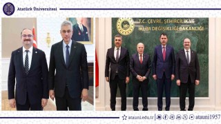 Rektör Hacımüftüoğlu, Bakan Memişoğlu ve Bakan Kurumu ziyaret etti