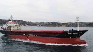Romanyada kazaya karışan Türk gemisi İstanbul Boğazından geçti