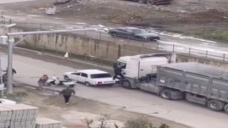 Samsunda tır şoförüne sopayla saldırdılar