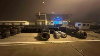 Şanlıurfada 2 milyonluk kaçak lastik operasyonu: 2 gözaltı