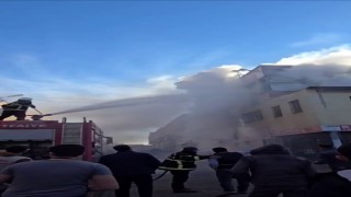 Şanlıurfada halı yıkama atölyesinde yangın