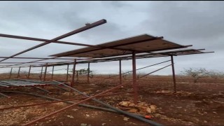 Şanlıurfada hırsızlar sisli havada güneş enerjisi panellerine dadandı