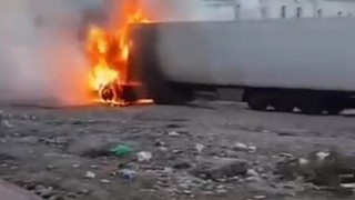 Şanlıurfada korku dolu tır yangını