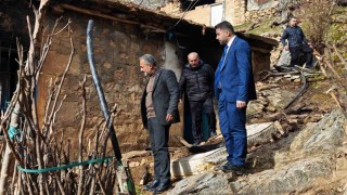 Sasonda yangın mağduru aileye destek