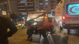 Sinopta ATV yayaya çarptı: 1 yaralı