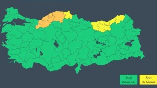 Sinopun batısı için sarı kodlu kar alarmı