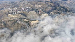 Sis perdesi altındaki Elazığ drone ile görüntülendi
