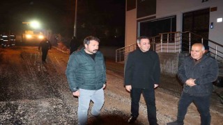 Sungurluda sıcak asfalt mesaisi gece-gündüz devam ediyor