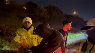 Sürücü değişikliği polisin gözünden kaçmadı