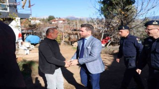 Tavas Belediyesinden yangında evleri kül olan aileye konteyner ev desteği