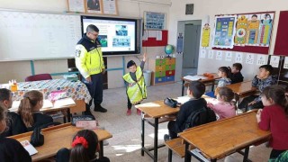 Tavşanlıda öğrencilere trafik eğitimi